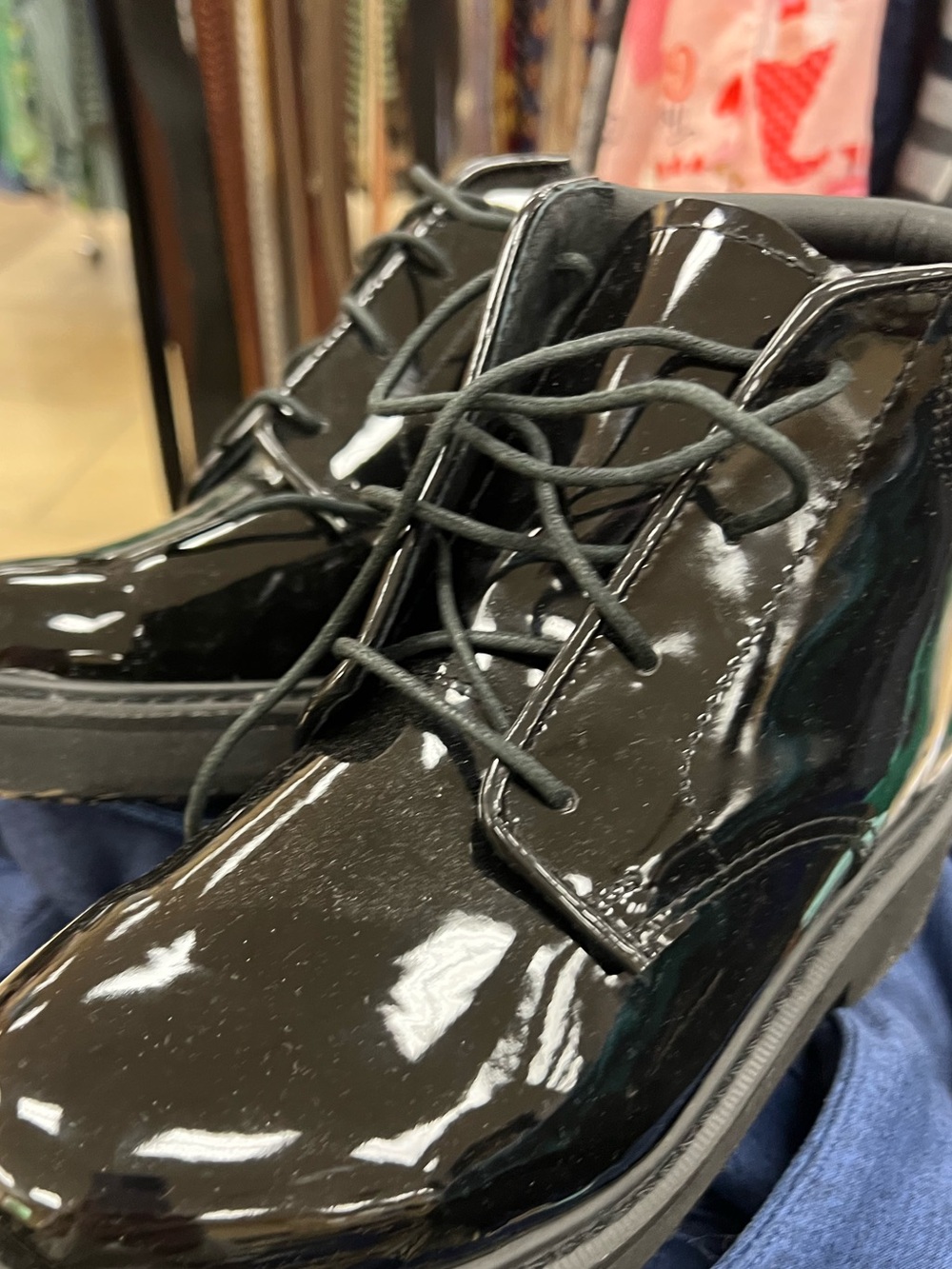 Rocky Black Patent Leather Derby Dress Shoes